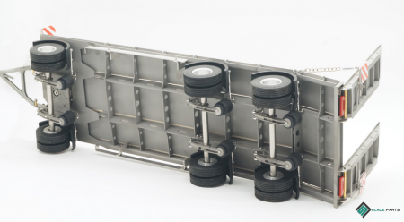 FM 3-Achs-Tiefladeanhänger mit flachem Plateau 1:14